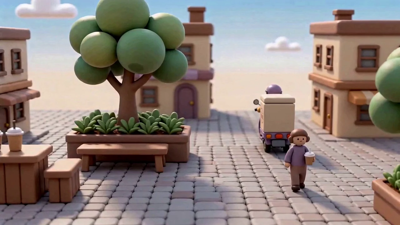 Szene 6: Nahaufnahme des fertigen Produkts als Clay-Render