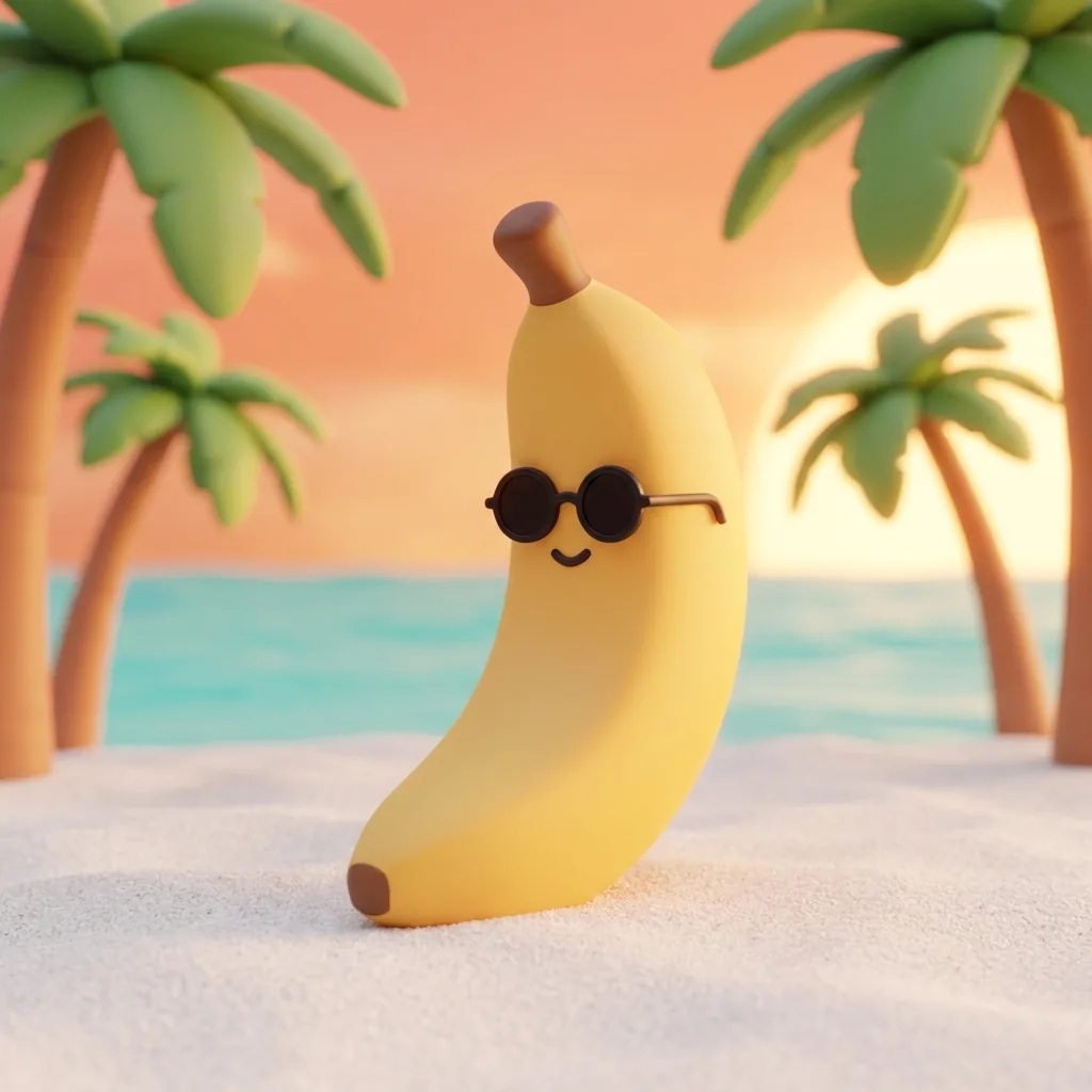 Banane am Strand